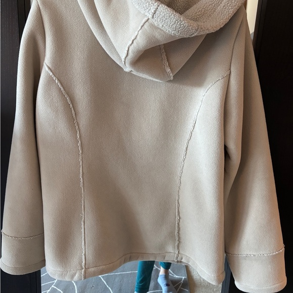 Breatan Shearling Lined Hooded Coat ‘00s - Picture 3 of 6